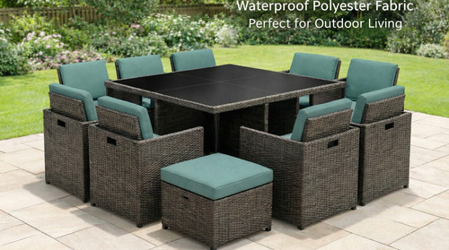 12pc rattan garden furniture - 12pc,