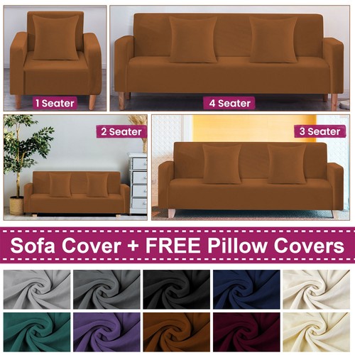 Velvet stretch sofa - stretch,