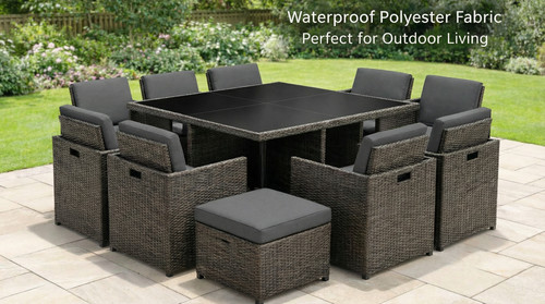 12pc rattan garden furniture - 12pc,