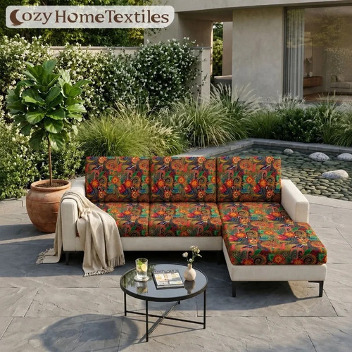 Elastic patio cushion - elastic, covers
